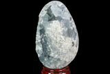 Crystal Filled Celestine (Celestite) Egg Geode - Madagascar #100047-3
